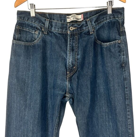 NEW Levi 559 Jeans W 36 L 34 Blue Denim Relaxed Straight Leg Mens Deep Pockets - Picture 3 of 10